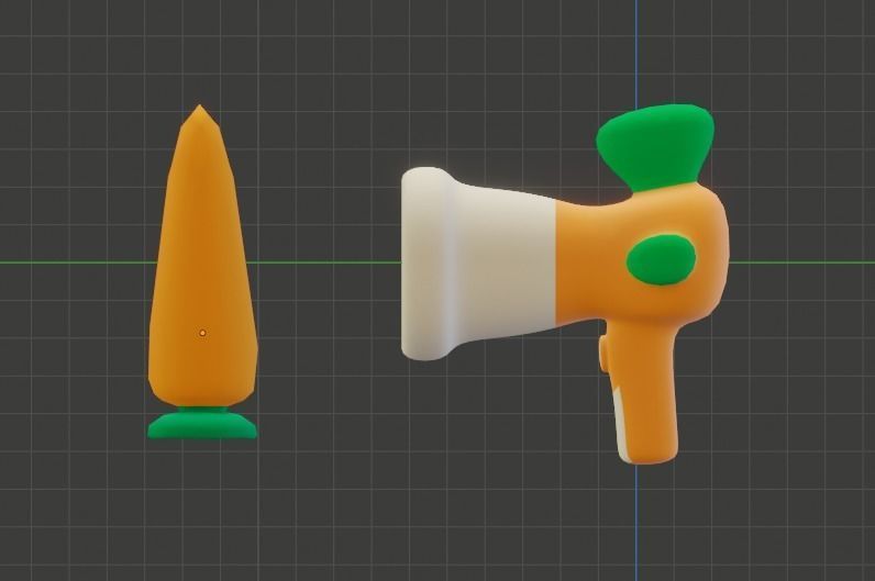 Cartoon Gun Low-poly 3D model_16