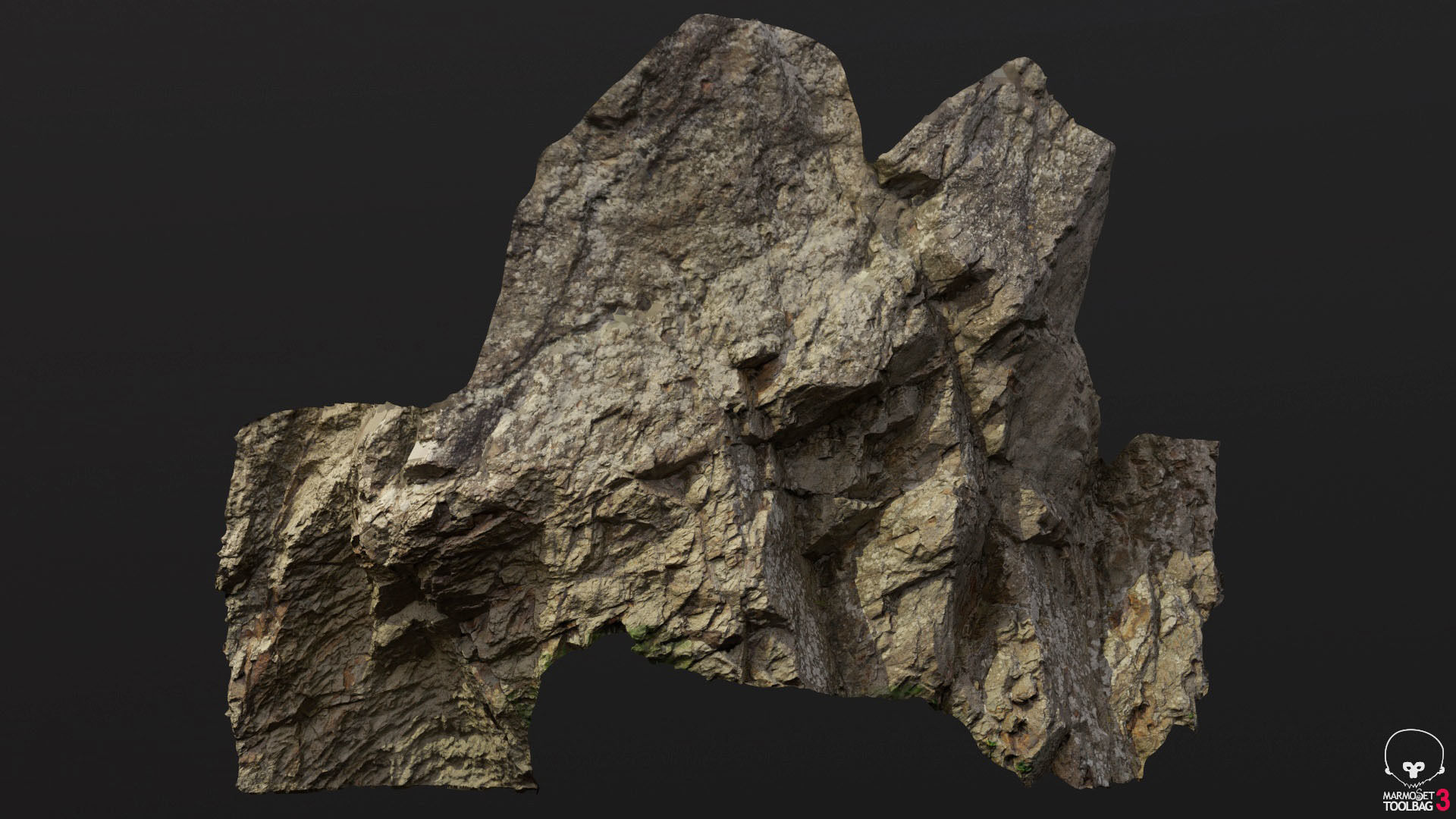 Moa Point Cliffs Photogrammetry Assets  Low-poly 3D model_1