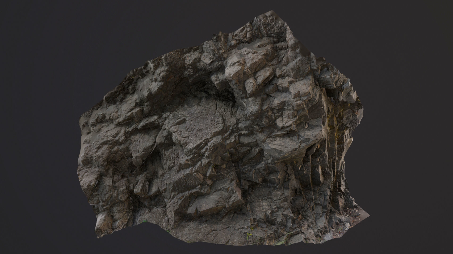 Moa Point Cliffs Photogrammetry Assets  Low-poly 3D model_3