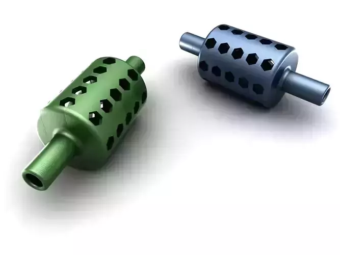 Belan metal roller with holes 3D print model