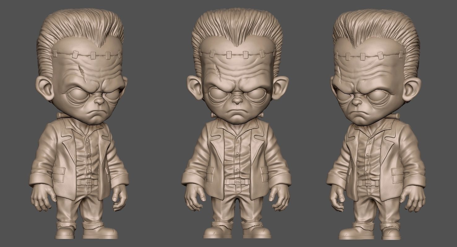 Frankenstein Halloween 3D  3D print model_3