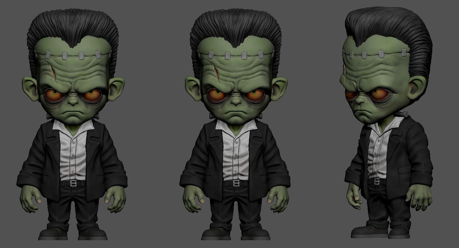 Frankenstein Halloween 3D  3D print model_1