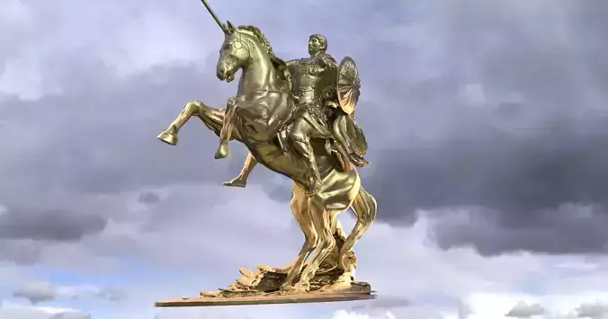 Roman Emperor sculpture 3D model