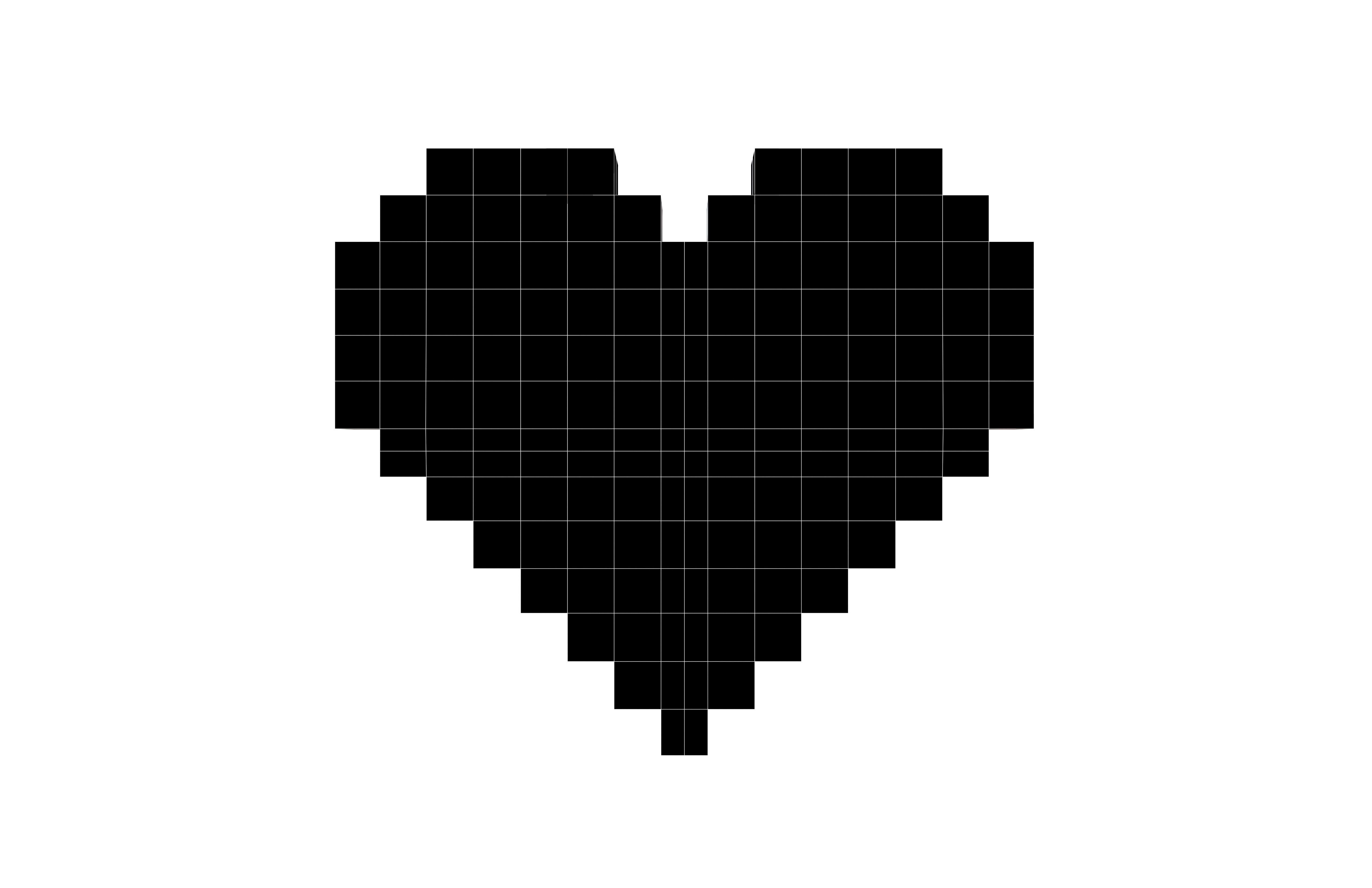 Pixel Heart v4 002 Low-poly 3D model_4