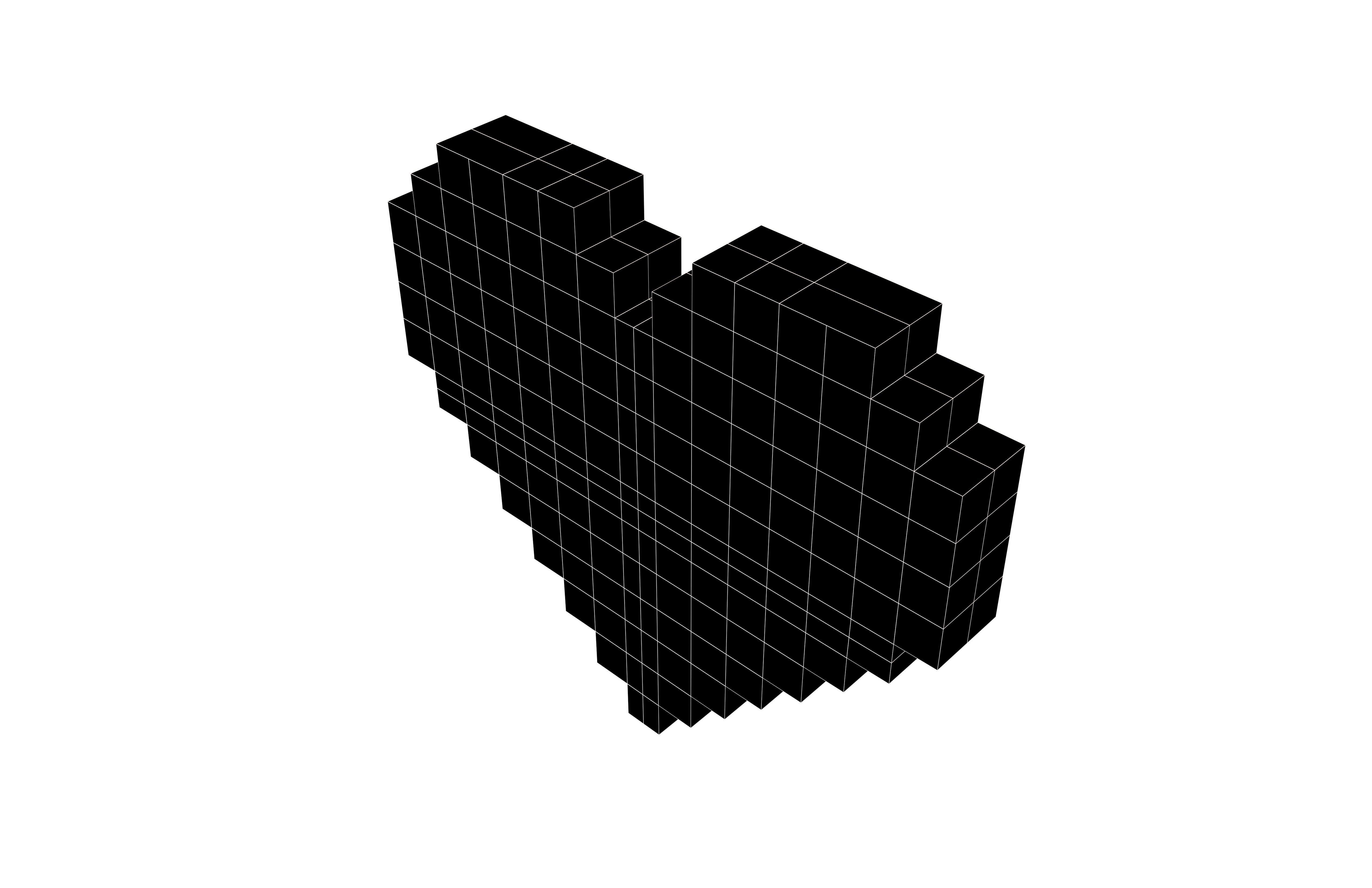 Pixel Heart v4 005 Low-poly 3D model_5