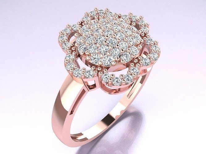 Diamond Ring - Womens Rings - GN134 3D print model