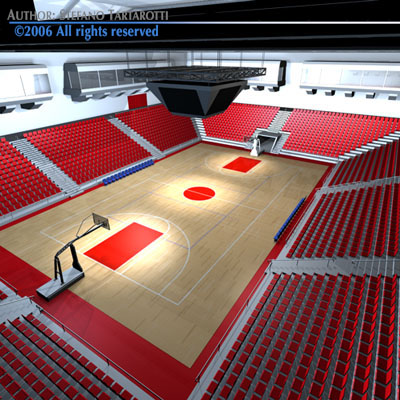 Basketball arena 3D model_5