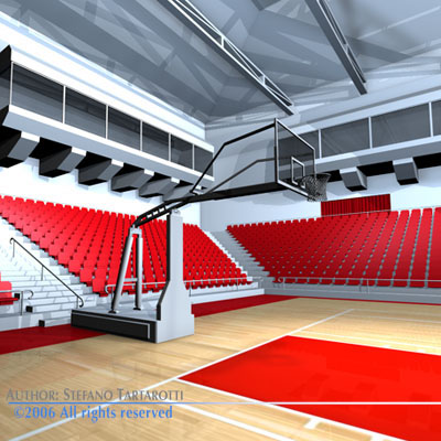 Basketball arena 3D model_8
