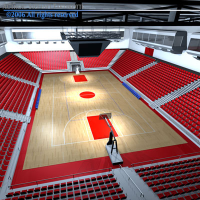 Basketball arena 3D model_6