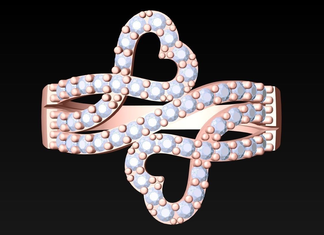 Diamond Ring - Womens Rings - GN135 3D print model_4