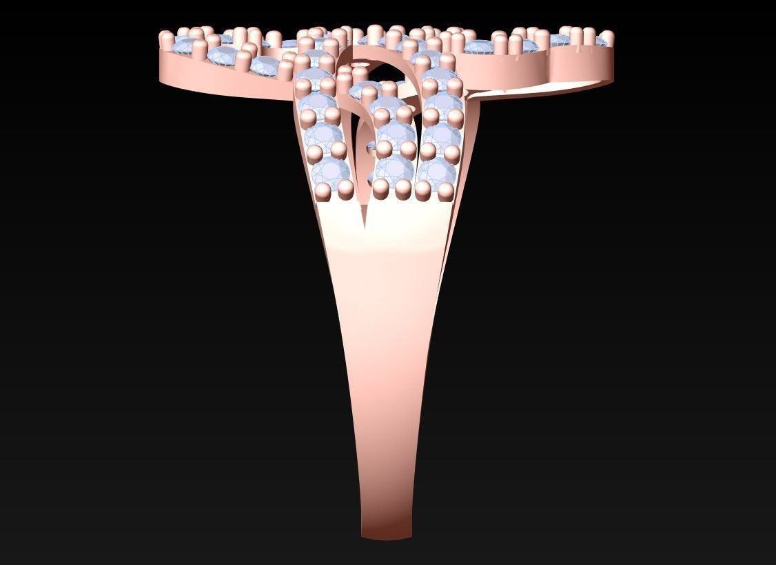 Diamond Ring - Womens Rings - GN135 3D print model_5