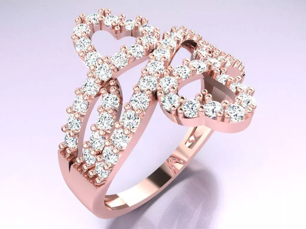 Diamond Ring - Womens Rings - GN135 3D print model_0