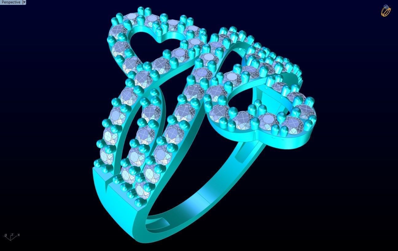 Diamond Ring - Womens Rings - GN135 3D print model_9