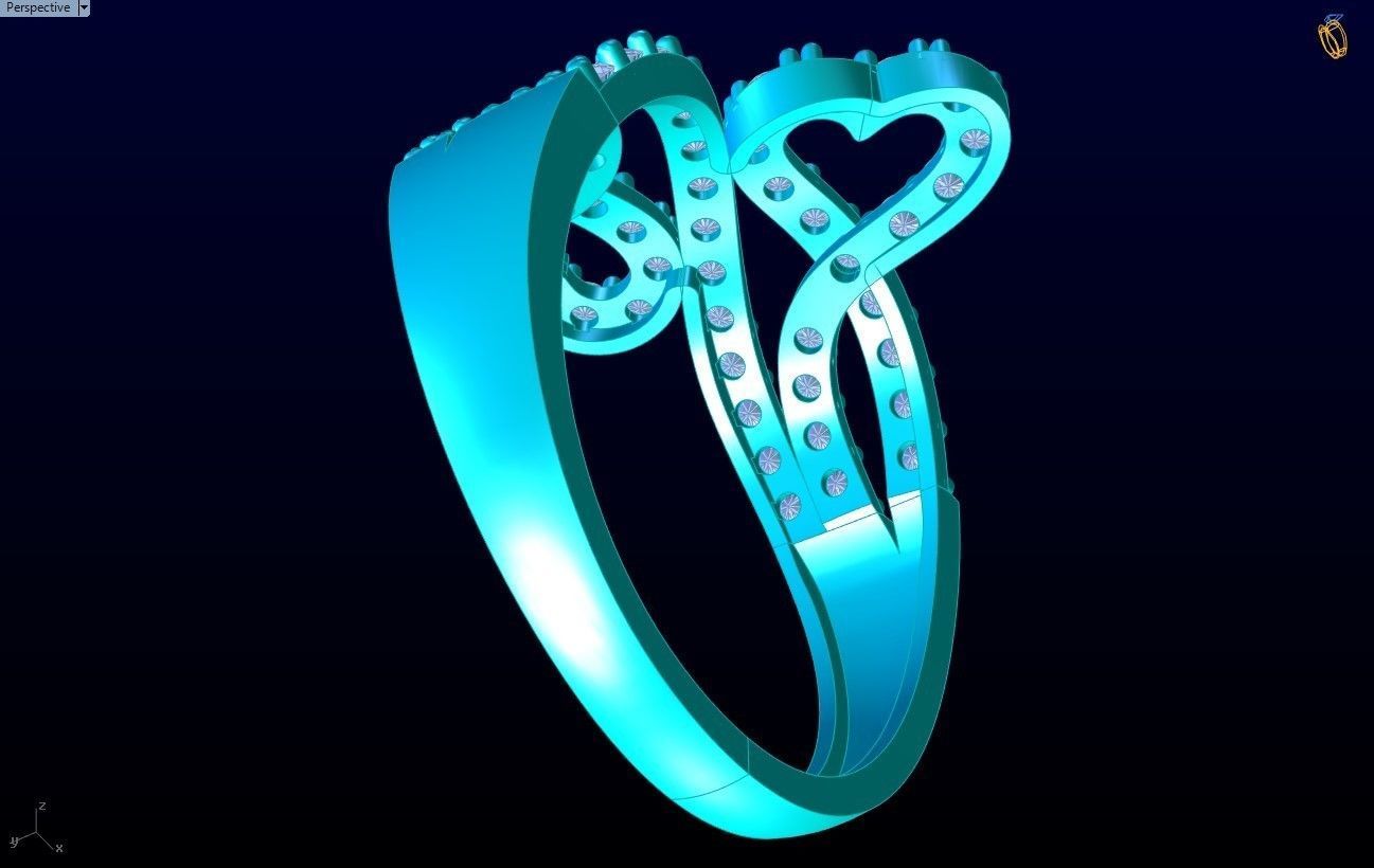 Diamond Ring - Womens Rings - GN135 3D print model_7