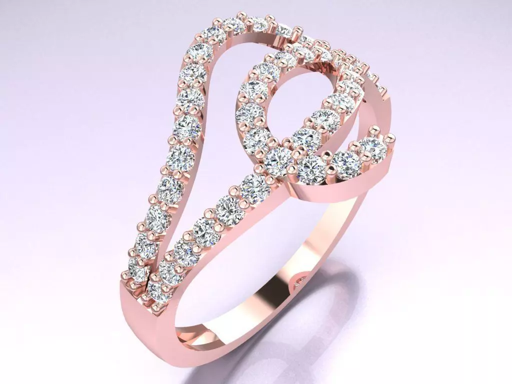 Diamond Ring - Womens Rings - GN137 3D print model_0