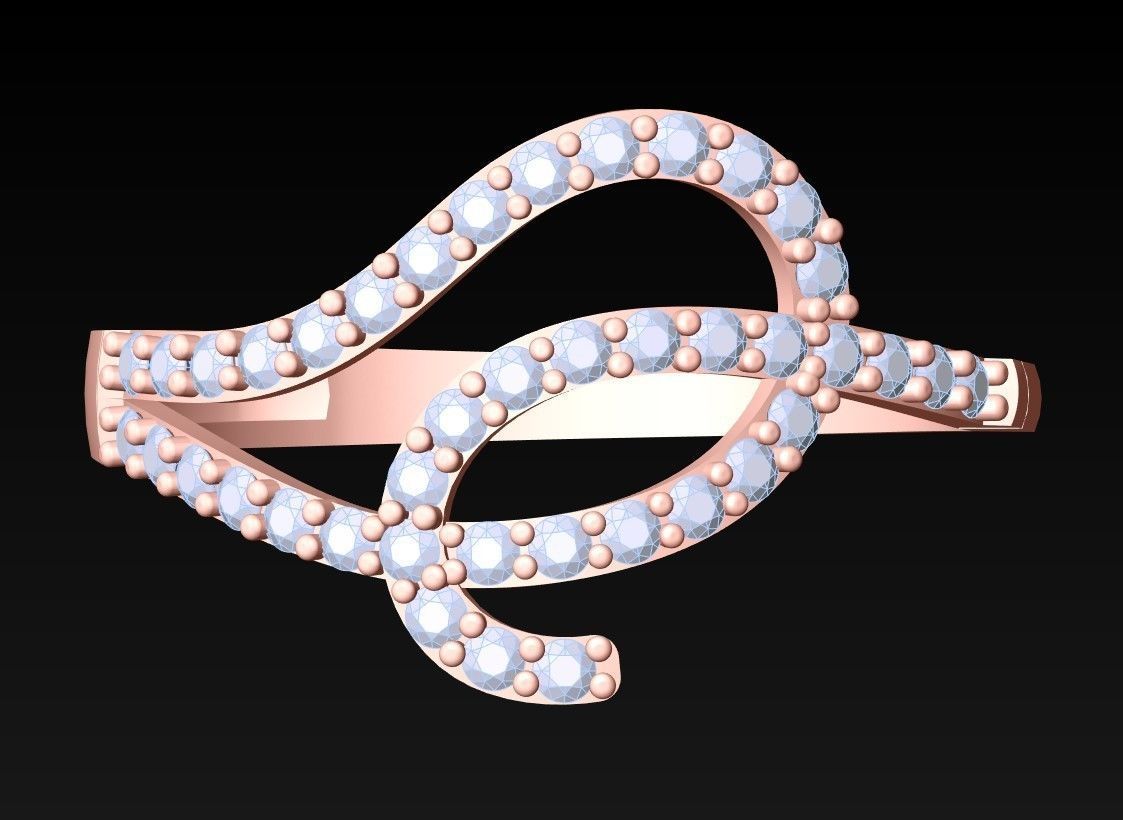 Diamond Ring - Womens Rings - GN137 3D print model_4