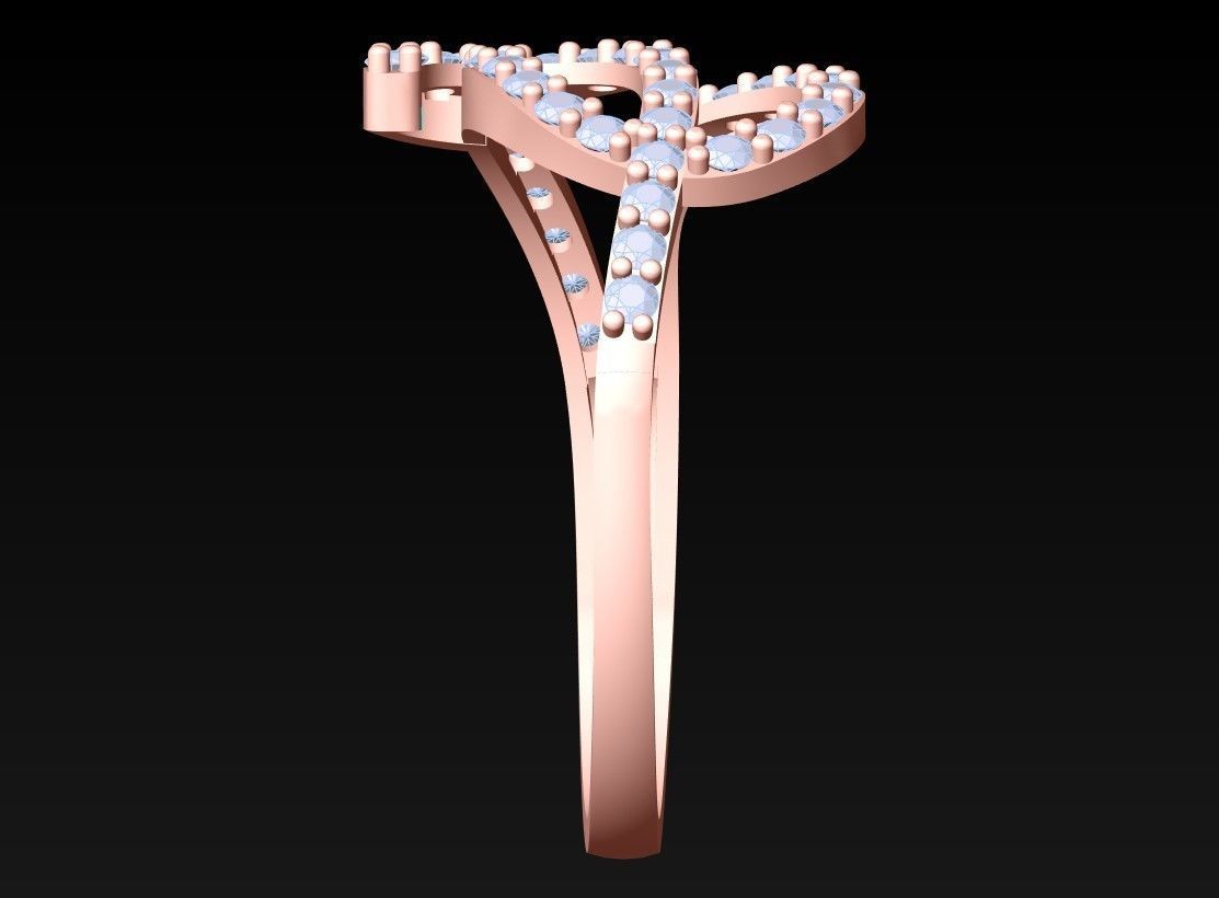 Diamond Ring - Womens Rings - GN137 3D print model_5