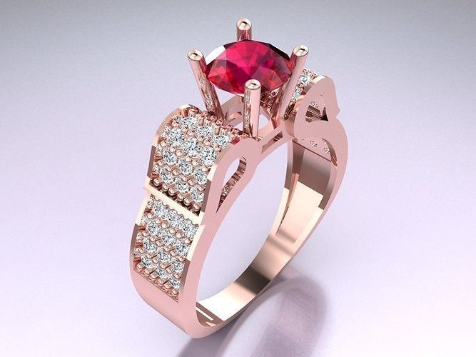 Diamond Ring - Womens Rings - GN138 3D print model