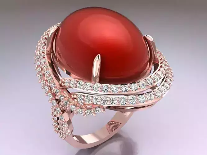 Oval Stone Ring - Womens Rings - GN139