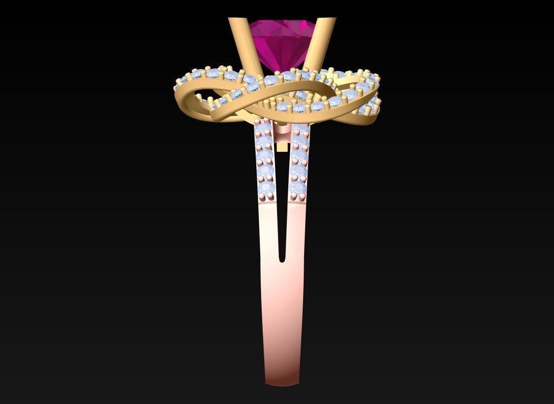 Diamond Ring - Womens Rings - GN141 3D print model_5