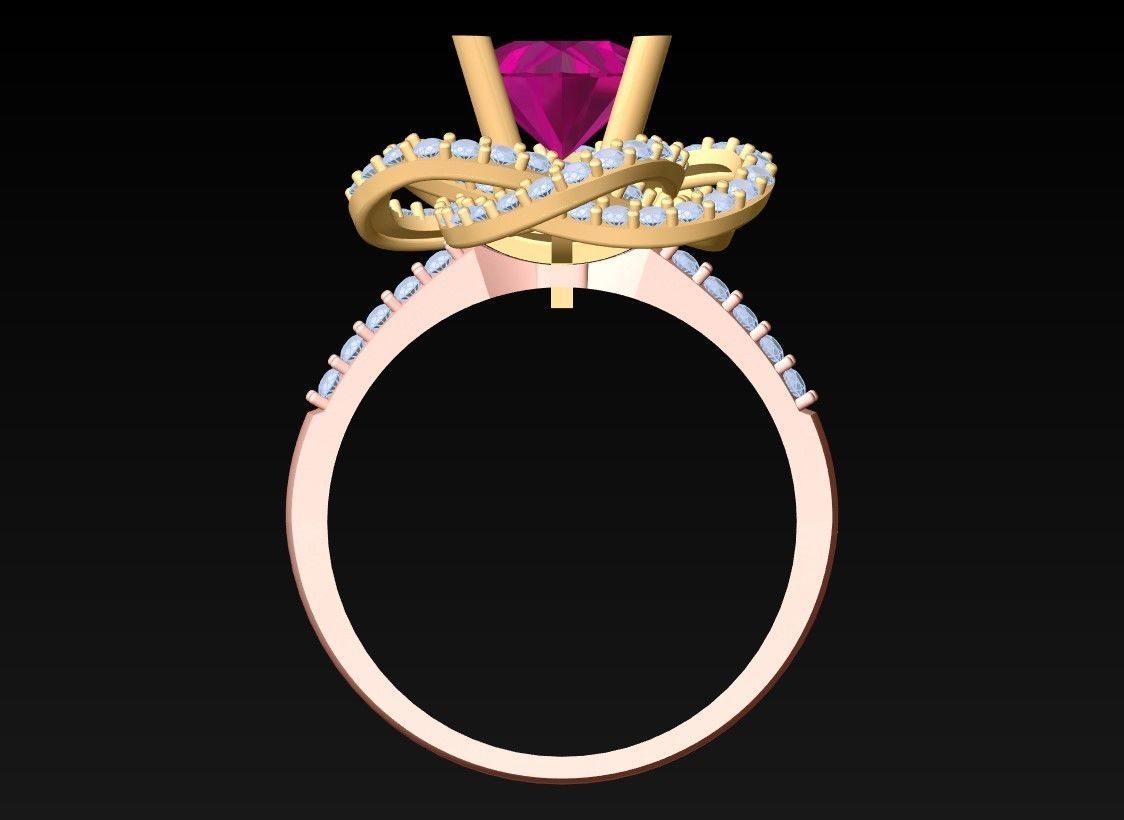 Diamond Ring - Womens Rings - GN141 3D print model_6