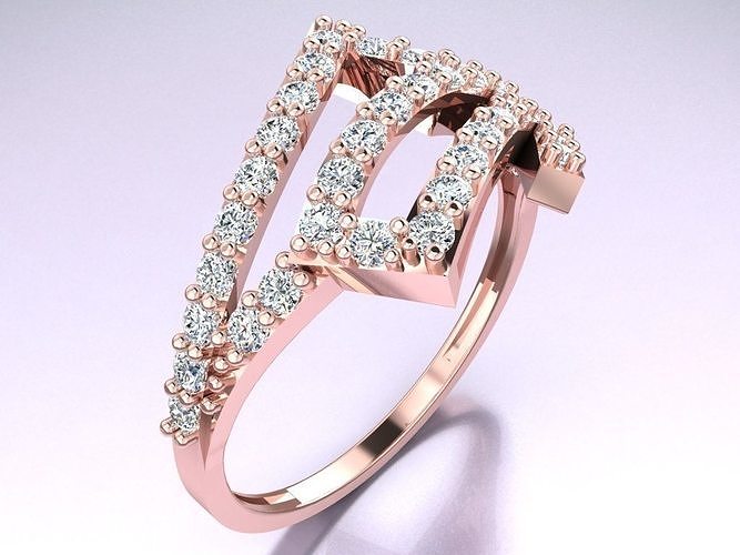Diamond Ring - Womens Rings - GN142 3D print model