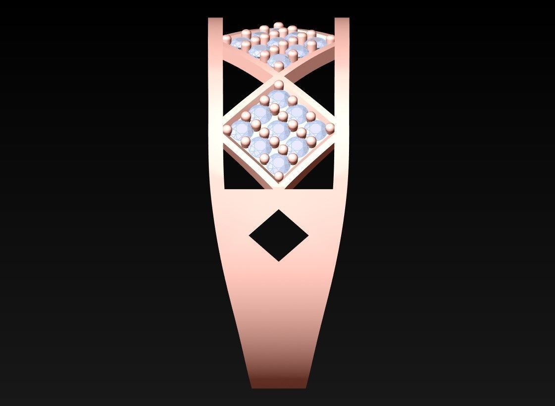 Diamond Ring - Womens Rings - GN143 3D print model_5