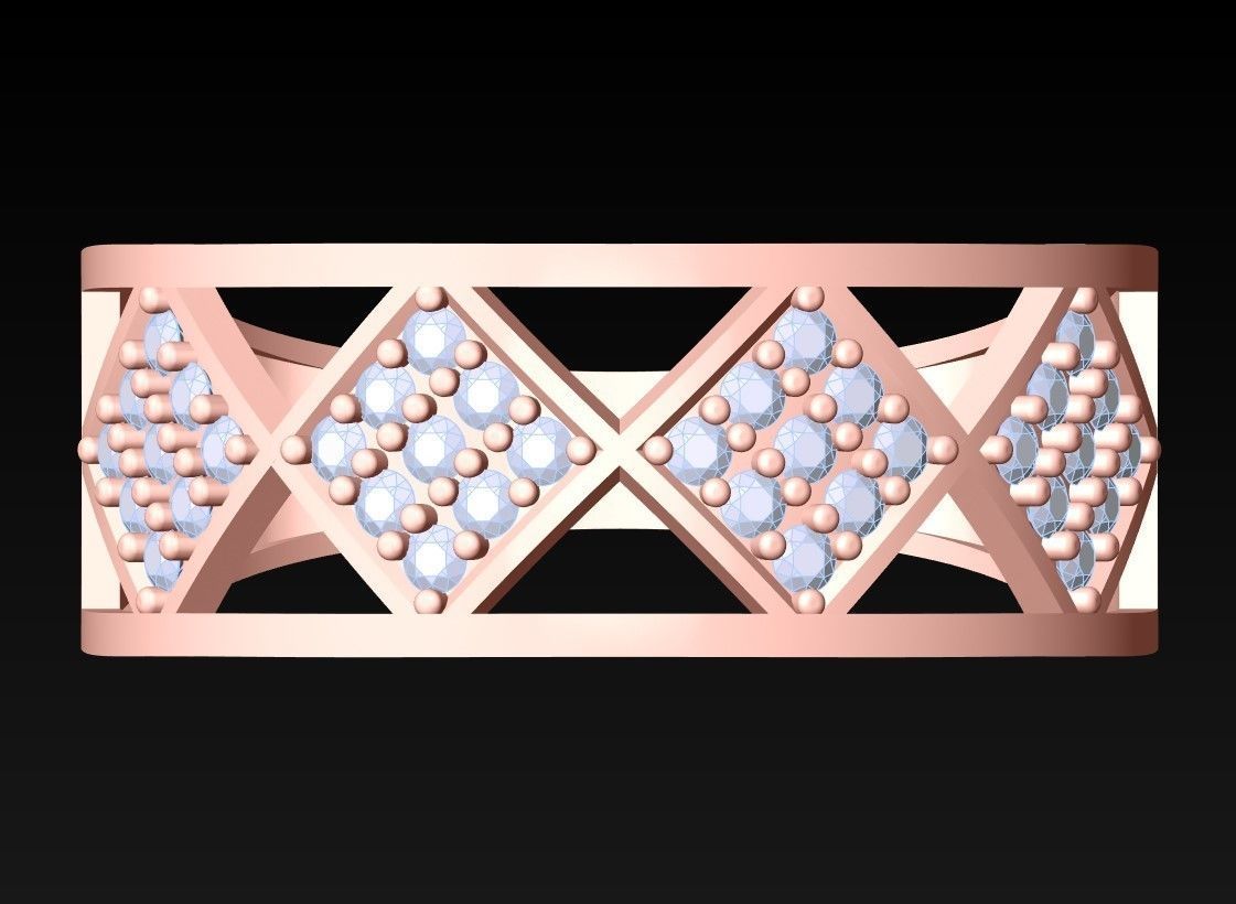 Diamond Ring - Womens Rings - GN143 3D print model_4