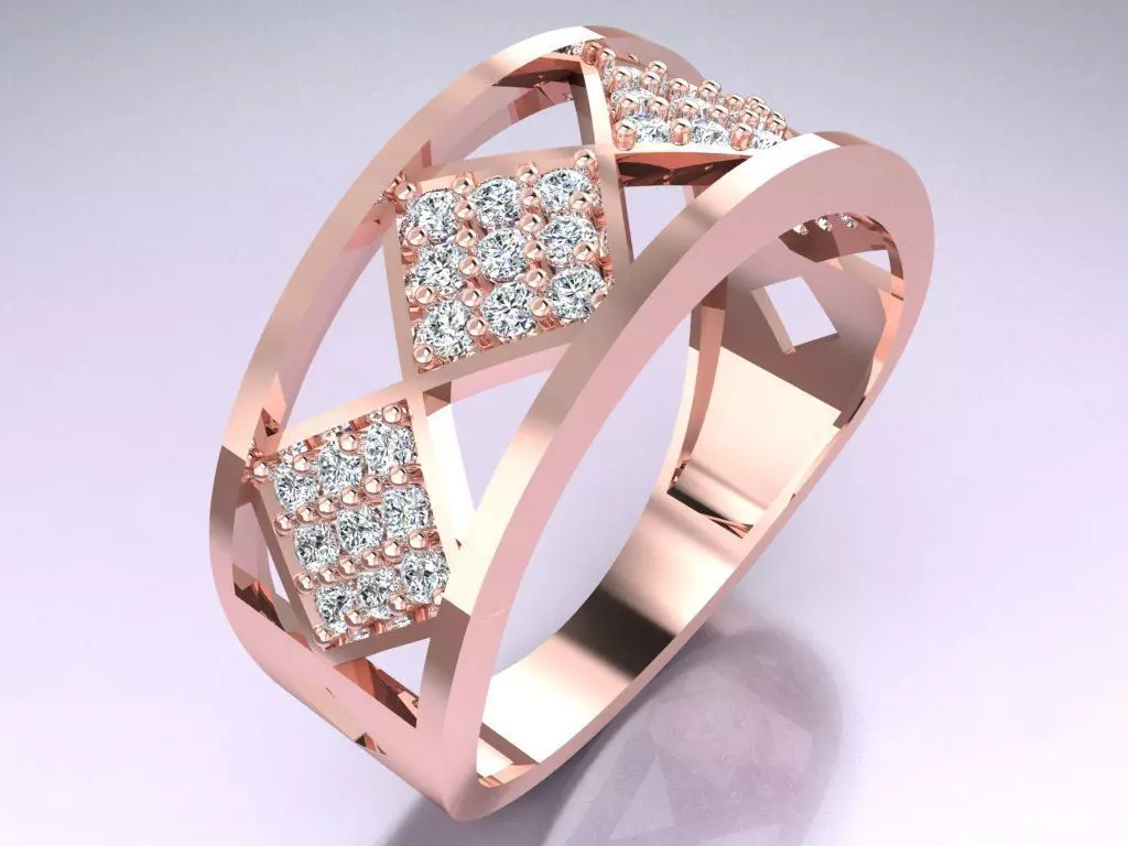 Diamond Ring - Womens Rings - GN143 3D print model_0