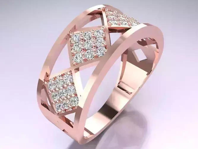 Diamond Ring - Womens Rings - GN143 3D print model