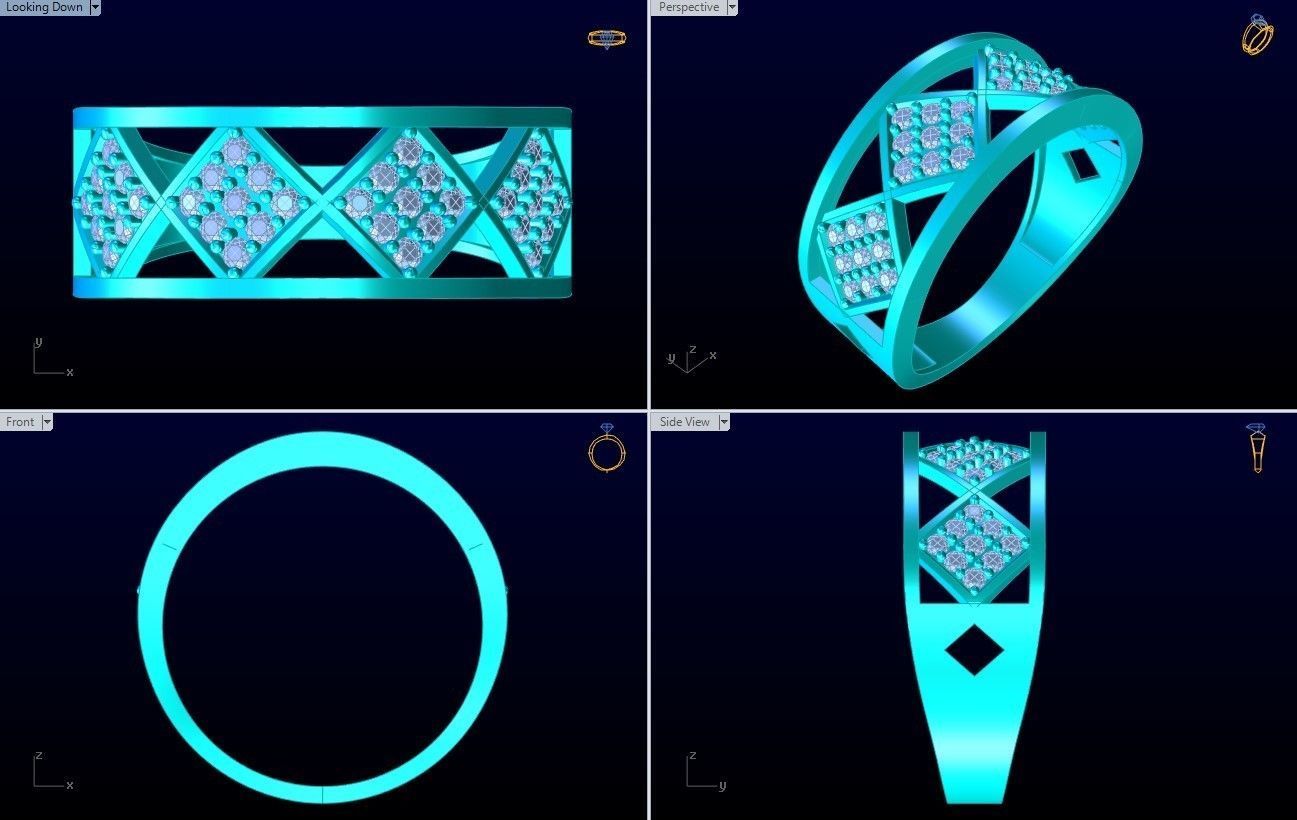 Diamond Ring - Womens Rings - GN143 3D print model_10