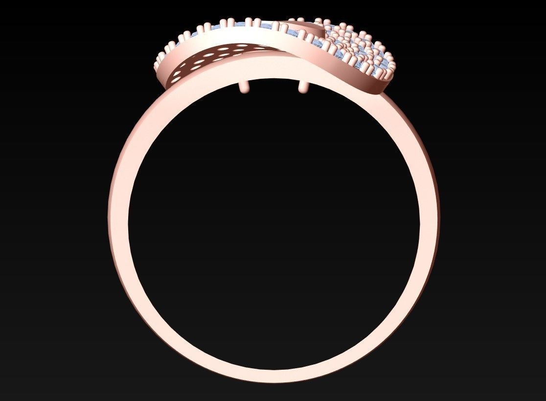 Diamond Ring - Womens Rings - GN146 3D print model_6
