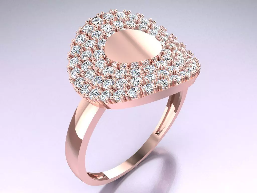 Diamond Ring - Womens Rings - GN146 3D print model_0