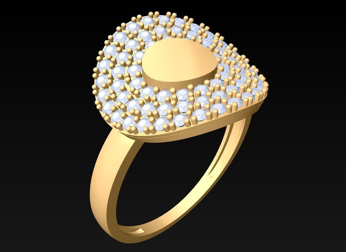 Diamond Ring - Womens Rings - GN146 3D print model_2