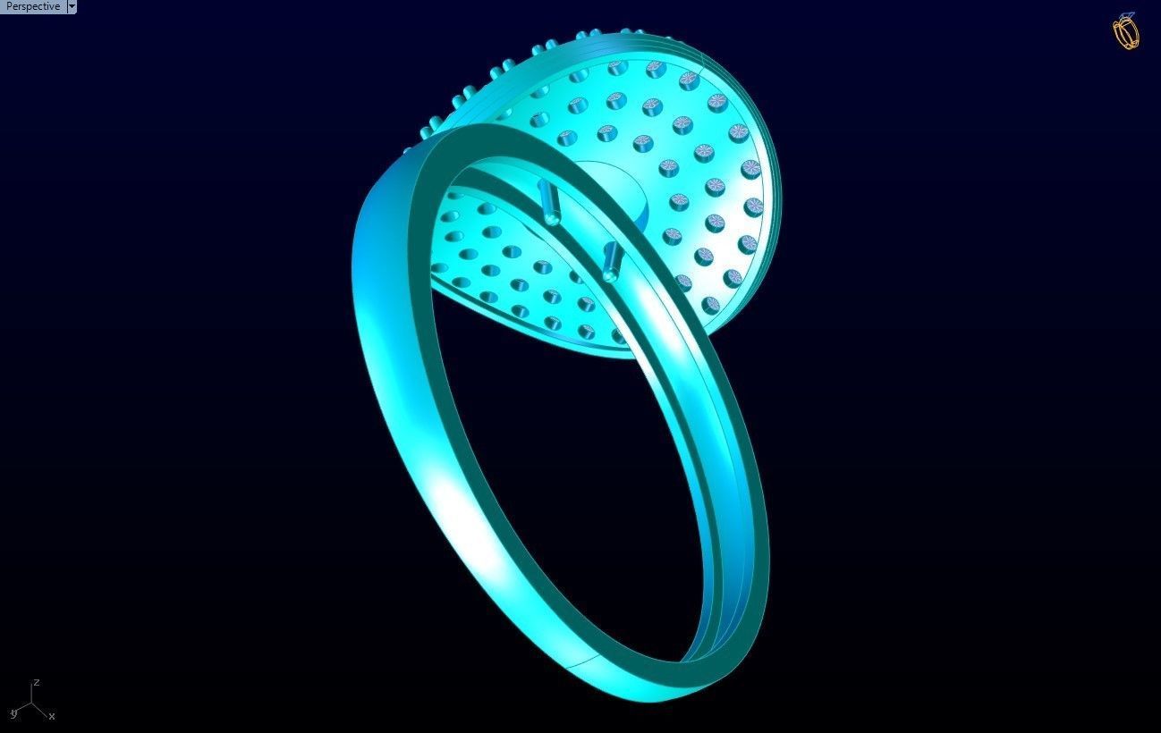 Diamond Ring - Womens Rings - GN146 3D print model_7