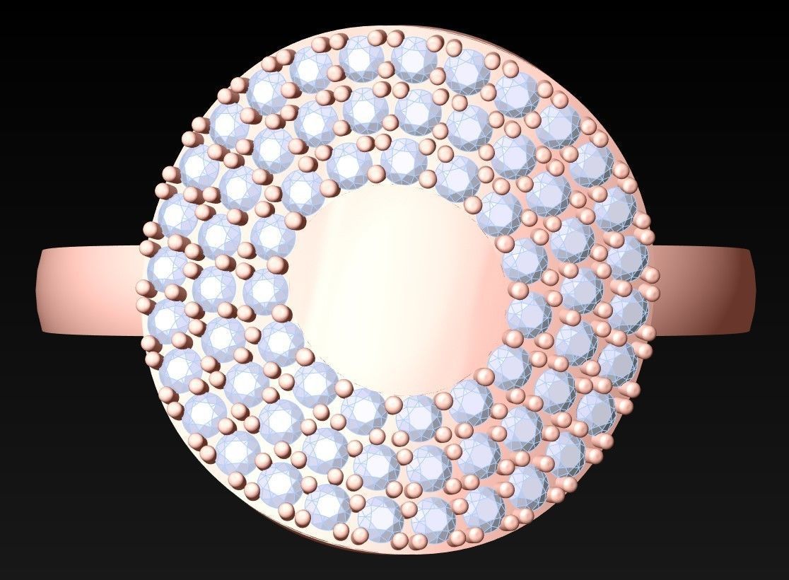 Diamond Ring - Womens Rings - GN146 3D print model_4