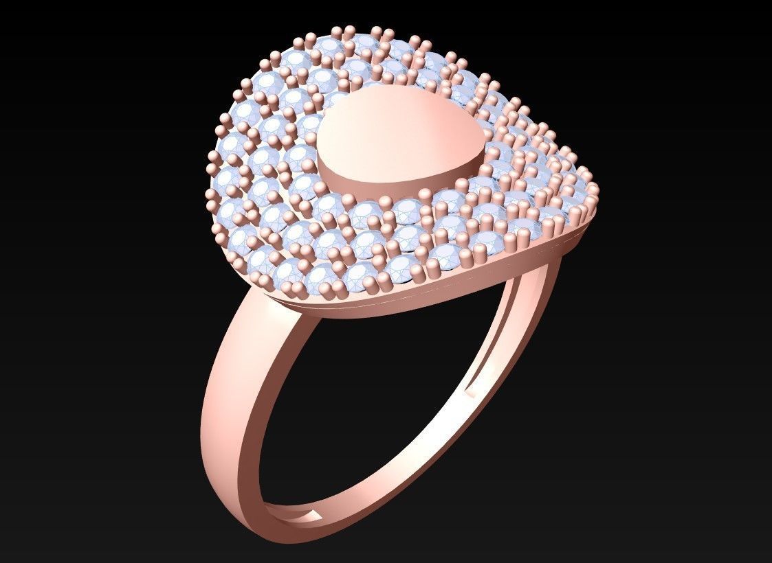 Diamond Ring - Womens Rings - GN146 3D print model_1