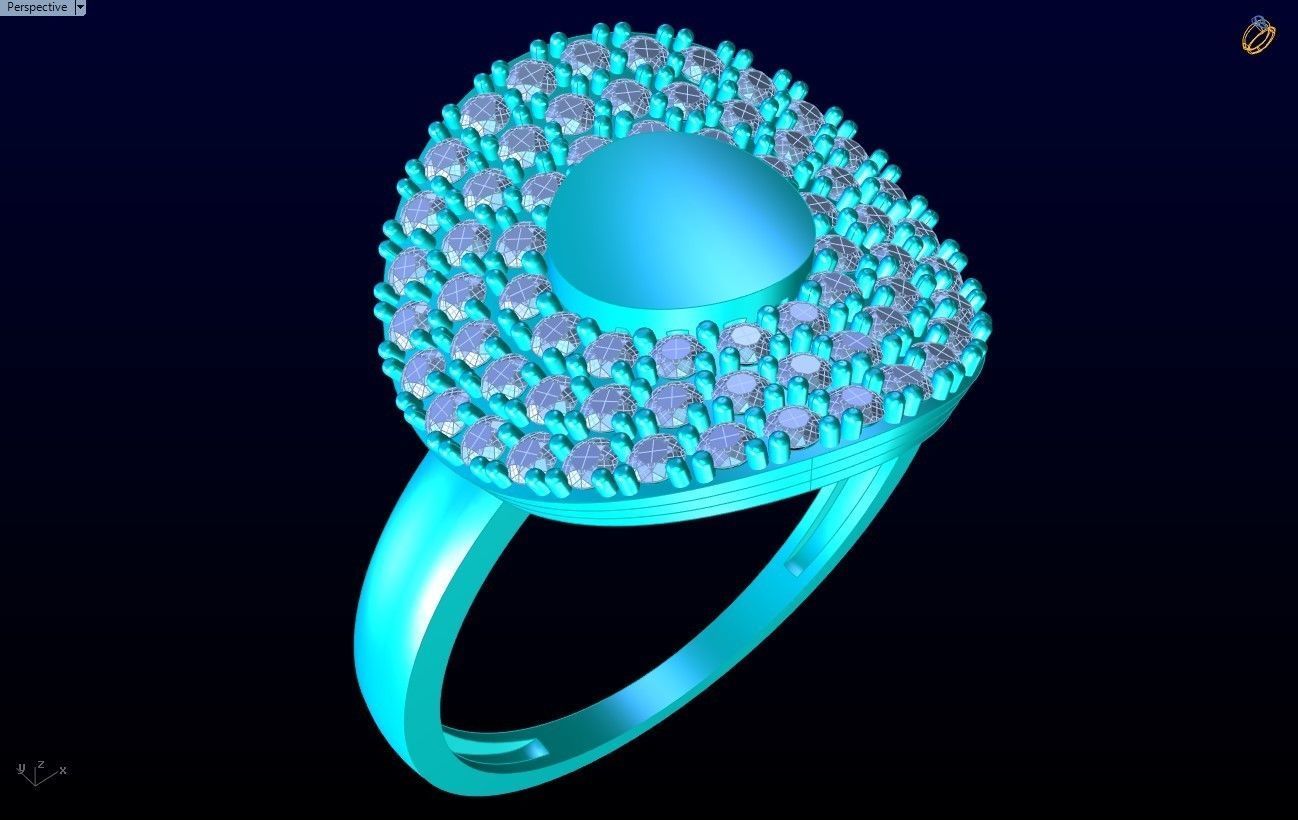 Diamond Ring - Womens Rings - GN146 3D print model_9