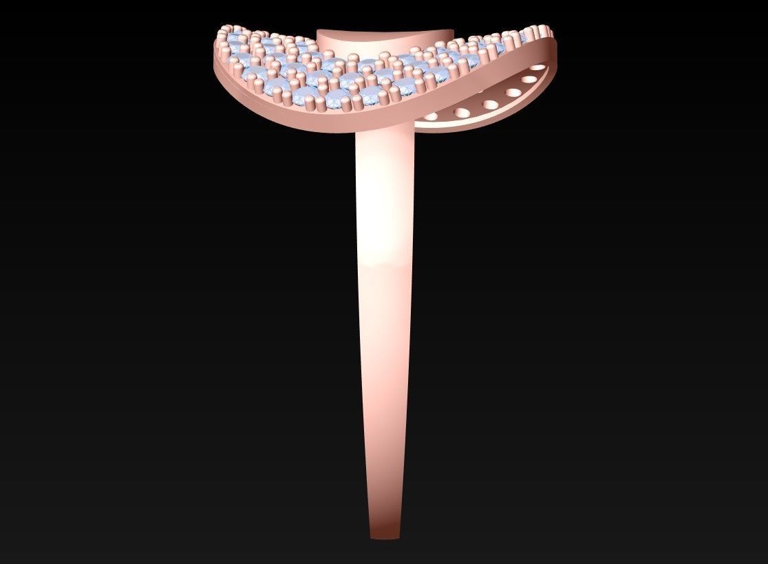 Diamond Ring - Womens Rings - GN146 3D print model_5