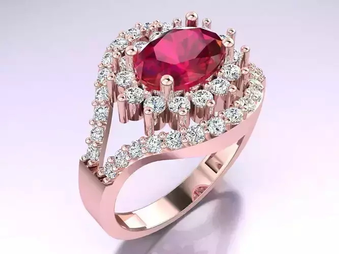 Oval Stone Ring - Womens Rings - GN147