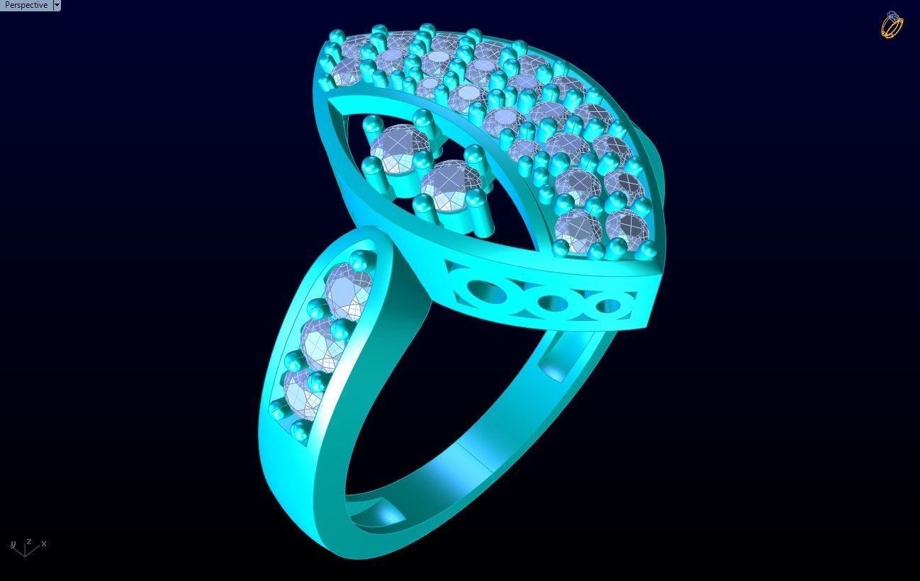 Diamond Ring - Womens Rings - GN148 3D print model_9