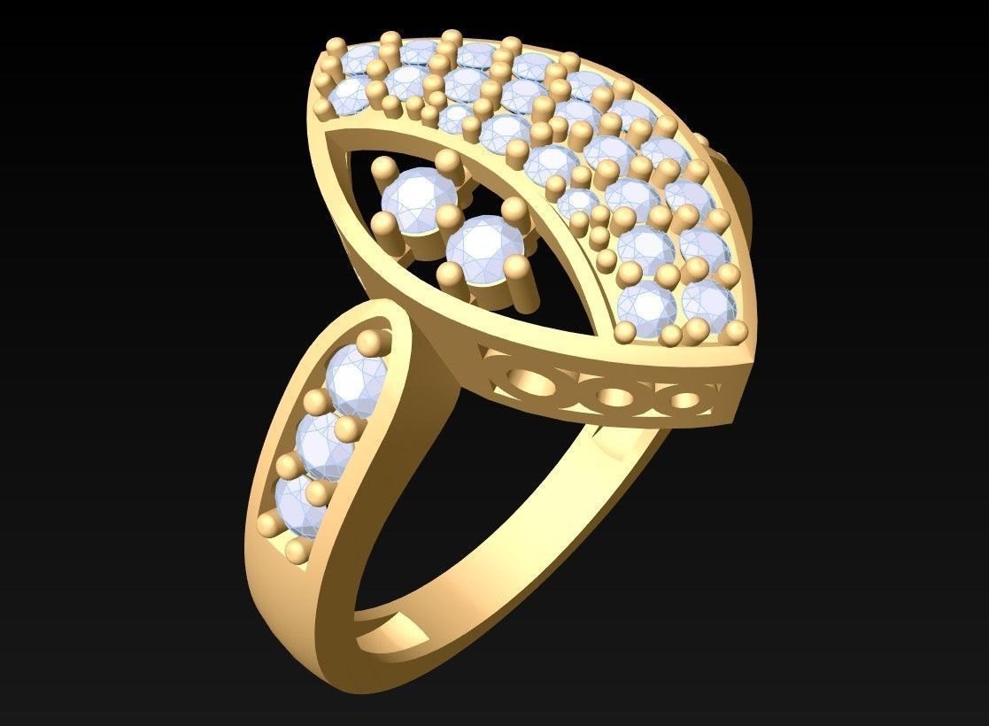 Diamond Ring - Womens Rings - GN148 3D print model_2