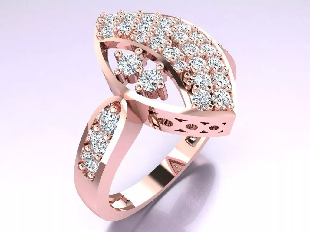 Diamond Ring - Womens Rings - GN148 3D print model_0