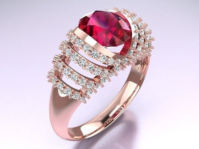 Diamond Ring - Womens Rings - GN152 3D print model