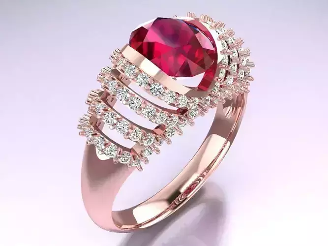 Diamond Ring - Womens Rings - GN152 3D print model