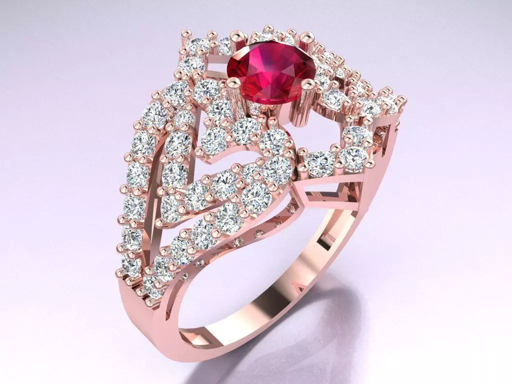 Diamond Ring - Womens Rings - GN153 3D print model_0