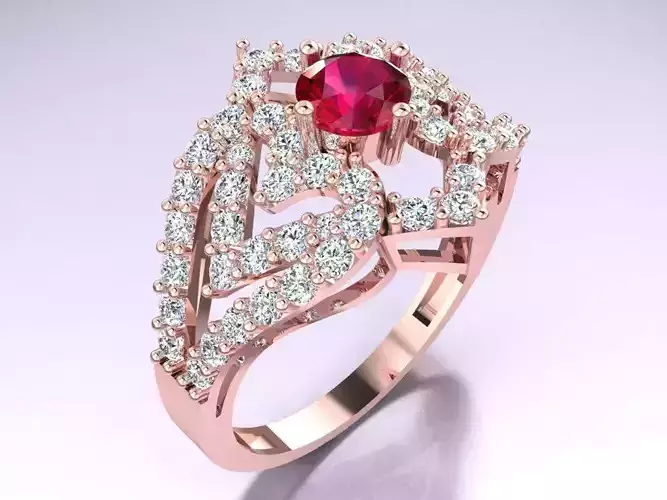 Diamond Ring - Womens Rings - GN153 3D print model