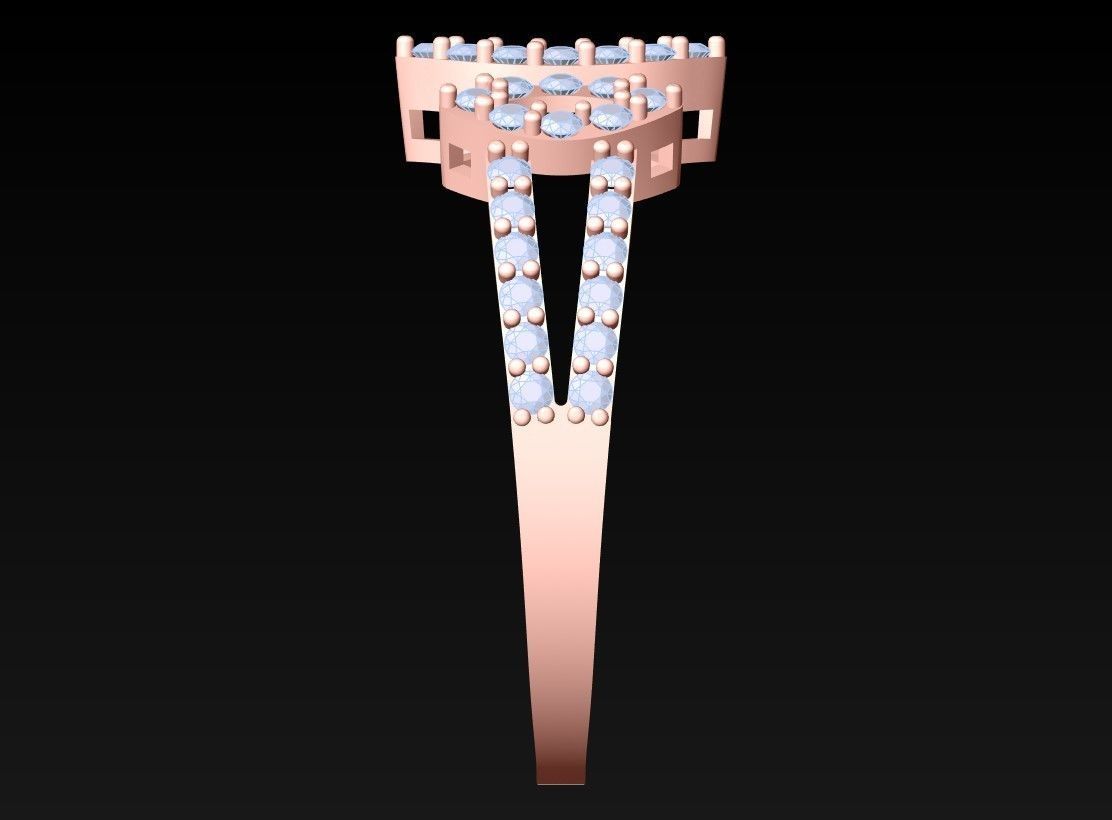 Diamond Ring - Womens Rings - GN154 3D print model_5