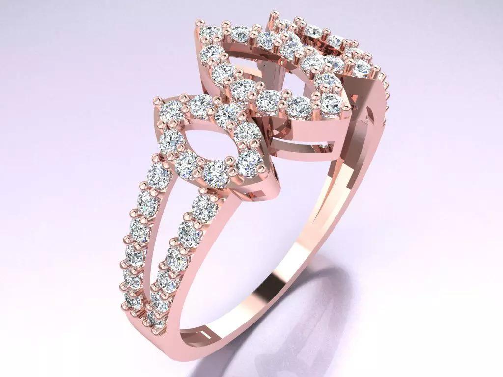 Diamond Ring - Womens Rings - GN154 3D print model_0