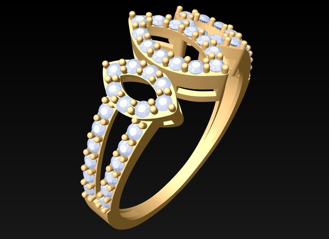 Diamond Ring - Womens Rings - GN154 3D print model_2